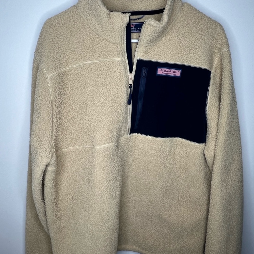 Vineyard Vines Men’s Sherpa Quarter Zip LG